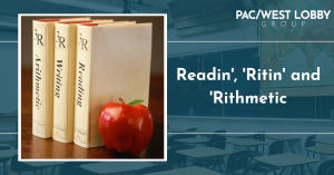 Readin', 'Ritin' and 'Rithmetic - social media graphic
